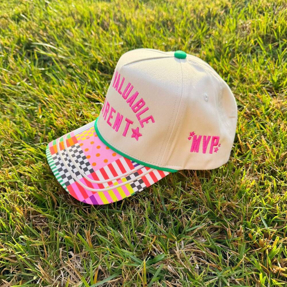 NEW POPPY & PINE women's most valuable parent hat in beige - Picture 2 of 2